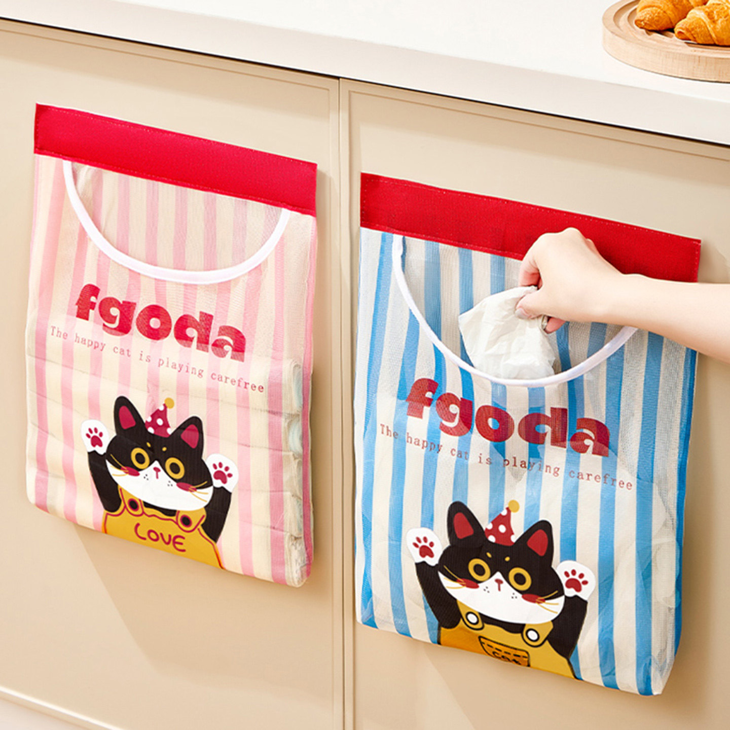 垃圾袋收纳神器壁挂式厨房大容量装购物塑料袋旧袋子收集储物网兜,收纳整理,垃圾袋收纳盒/袋,淘宝优惠券,粉丝福利购,淘宝优惠卷