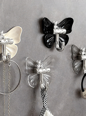 粘钩强力无痕挂钩家用免打孔承重透明轻奢可爱卫生间厨房浴室门后