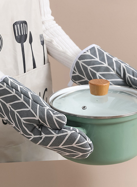 厨房加厚隔热防滑手套工具耐高温防烫家用烤箱微波炉焗炉烘焙专用