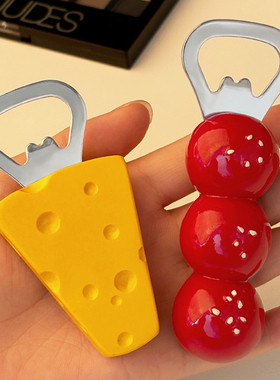 ins家用可爱磁吸开瓶器糖葫芦奶酪冰箱贴装饰开瓶盖神器起子创意