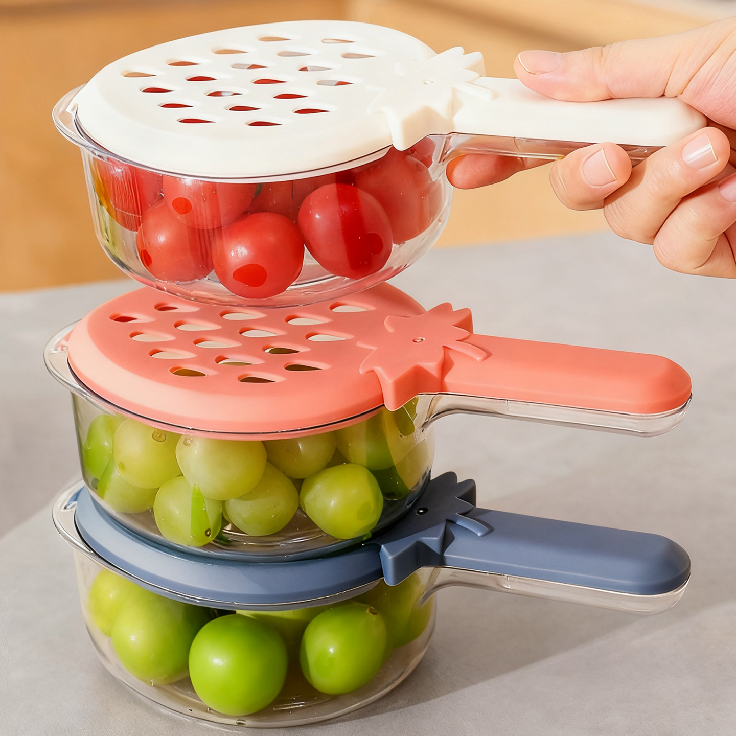 多巴胺沥水篮洗水果神器