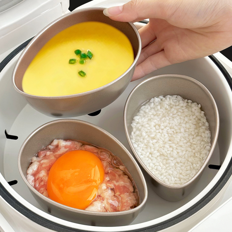扇形蒸盘蒸盒蒸饭神器蒸米饭电饭煲内小蒸碗家用蒸锅笼屉碳钢蒸格