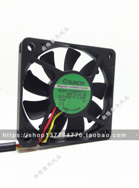 原装建准 SUNON KDE1206PFV3 12V 1.2W 6cm 6010 3线静音散热风扇
