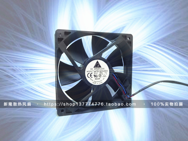 台达 AFB1224SH 12025 12CM 24V 0.42A 双滚珠 3线 变频散热风扇