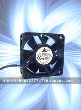 台达 6020 6厘米 12V0.27A双滚珠 大风量风扇 三线测速AFB0612VHD
