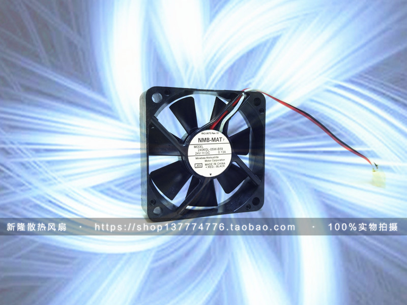 NMB 2406GL-05W-B59 24V 0.13A 6CM 6015 带检测报警 变频器风扇