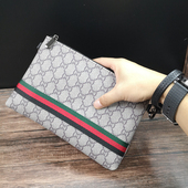 2021新款 青年休闲手包欧美时尚 印花斜挎包网红社会小伙手拿包男包