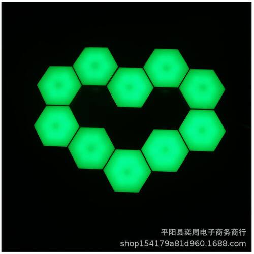 可蜂巢新款六边形R灯背景墙GB装饰量子遥控AP变色蜂窝灯灯灯P触摸