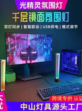 声控灯车载节奏拾音氛围竞灯电R音乐声光GB感应幻彩灯变色3d