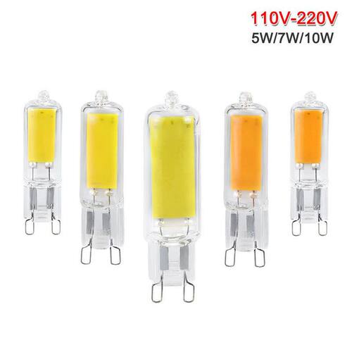 玉米冰箱G9灯 灯COB蜡烛灯灯玻璃G97W10W5W 灯G9硅胶LED220V灯泡