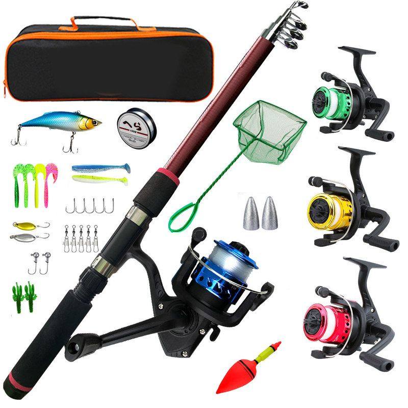 鱼钩饵软轮竿枪柄海钓远投渔具套装路亚竿全套鱼竿线全套