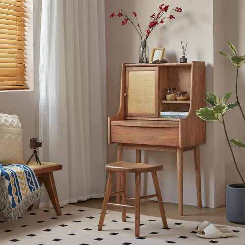 梳妆台+梳妆凳奥凡尼实木制作