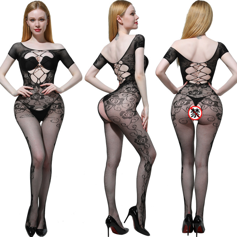性感网袜诱惑连体衣吊带袜全身大码手撕袜女
