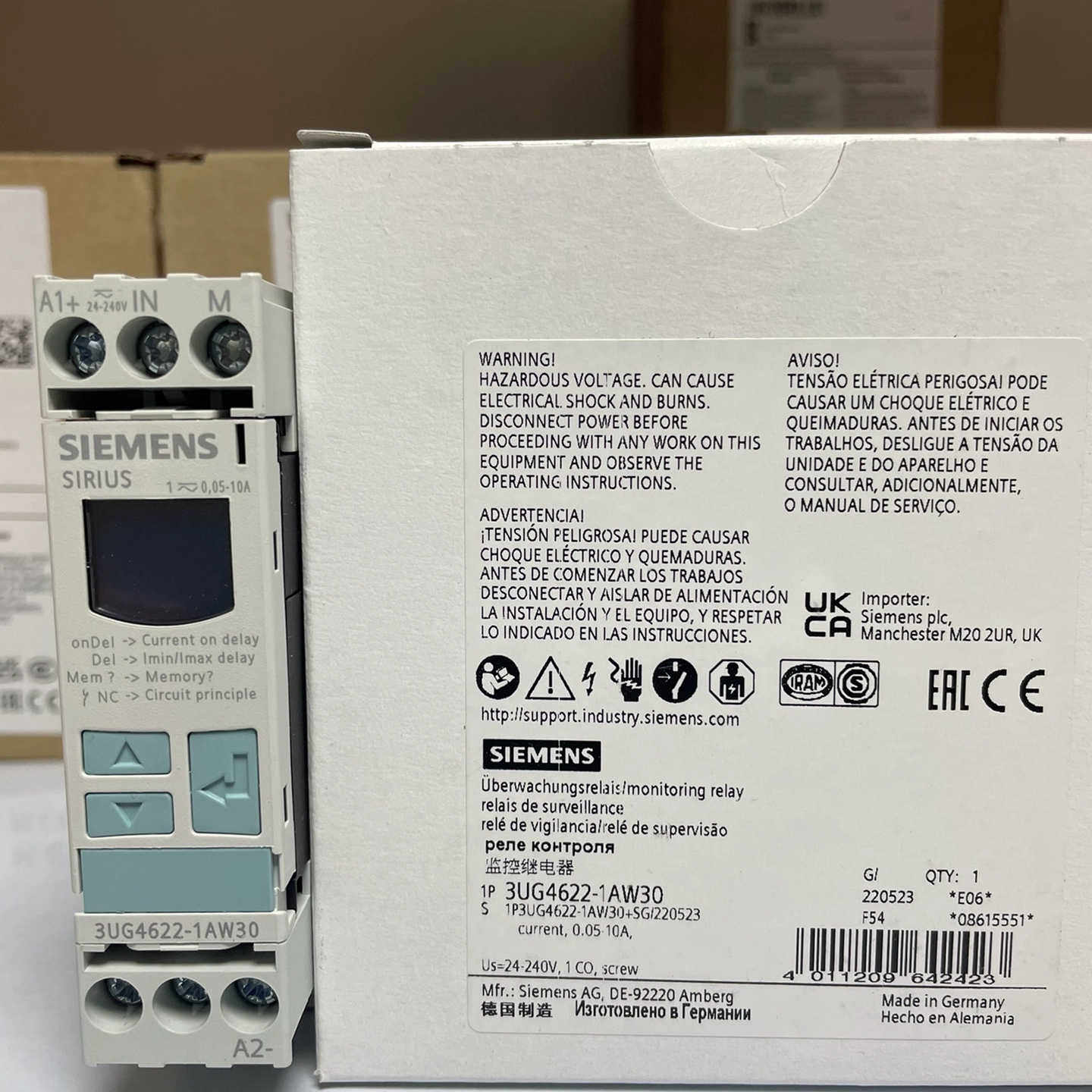 3UG4622-1AW30 数字监控继电器 电流控制继电器议价