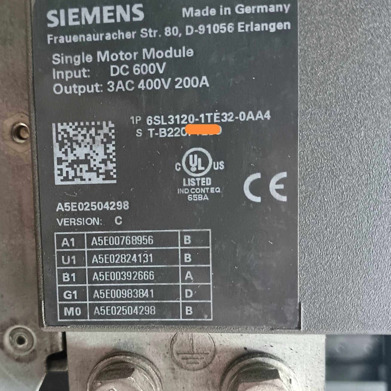 6SL3120-1TE32-0AA4，200A驱动器议价