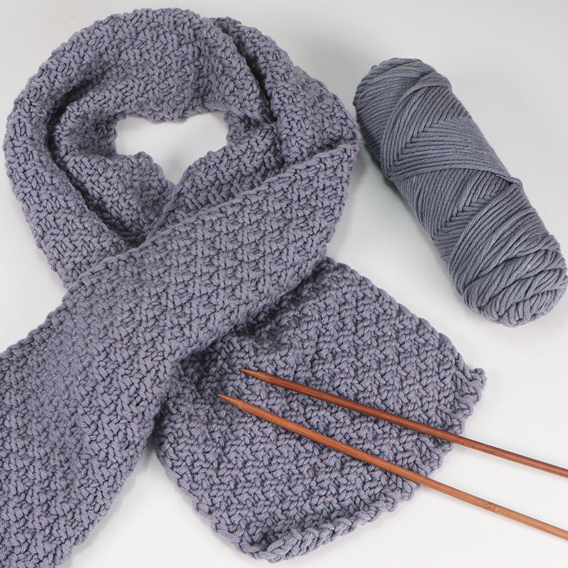 HANDMADE DIY KNITTING TO SEND BOYFRIEND AND FEMALE SELF-KNITTING SCARF YARN BALL HAND-KNITTED THICK BALL LOVER MILK COTTON MATERIAL BAG