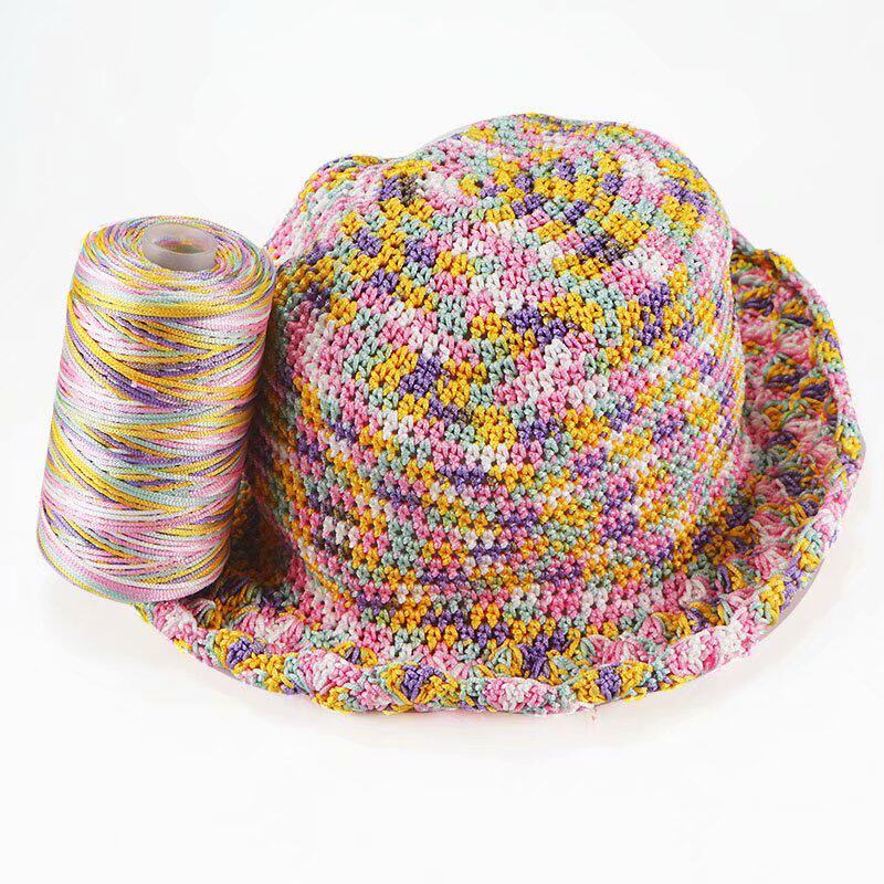 HOLLOW THREAD HANDMADE DIY WOVEN BAG MERCERIZED ICE SILK HEMP THREAD HAND-WOVEN HOOKED SHOES HAT HOOKED WRAP THREAD LIGHT BODY THREAD