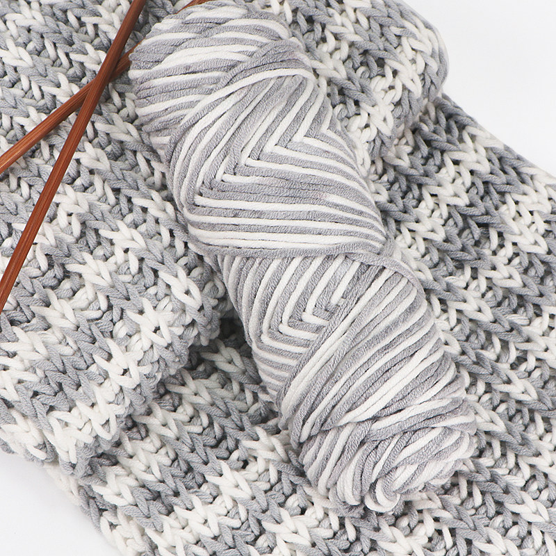 HANDMADE DIY KNITTING TO SEND BOYFRIEND AND FEMALE SELF-KNITTING SCARF YARN BALL HAND-KNITTED THICK BALL LOVER MILK COTTON MATERIAL BAG