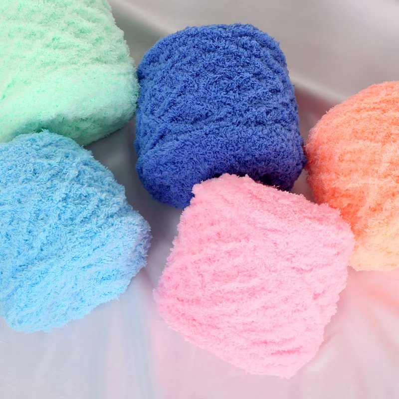 CORAL FLEECE LINE VELVET TOWEL LINE THICK SCARF BABY CHILD BABY COTTON HANDMADE DIY SELF-WOVEN MATERIAL PACKAGE