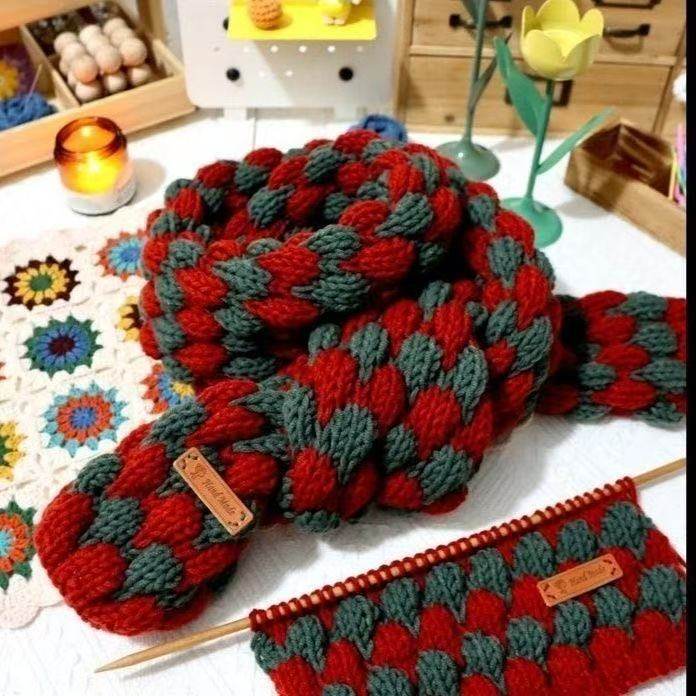 小小爱米手工曲奇豆豆美拉德风围巾中粗毛线编织自织新手材料diy,服饰配件/皮带/帽子/围巾,毛线,淘宝优惠券,粉丝福利购,淘宝优惠卷