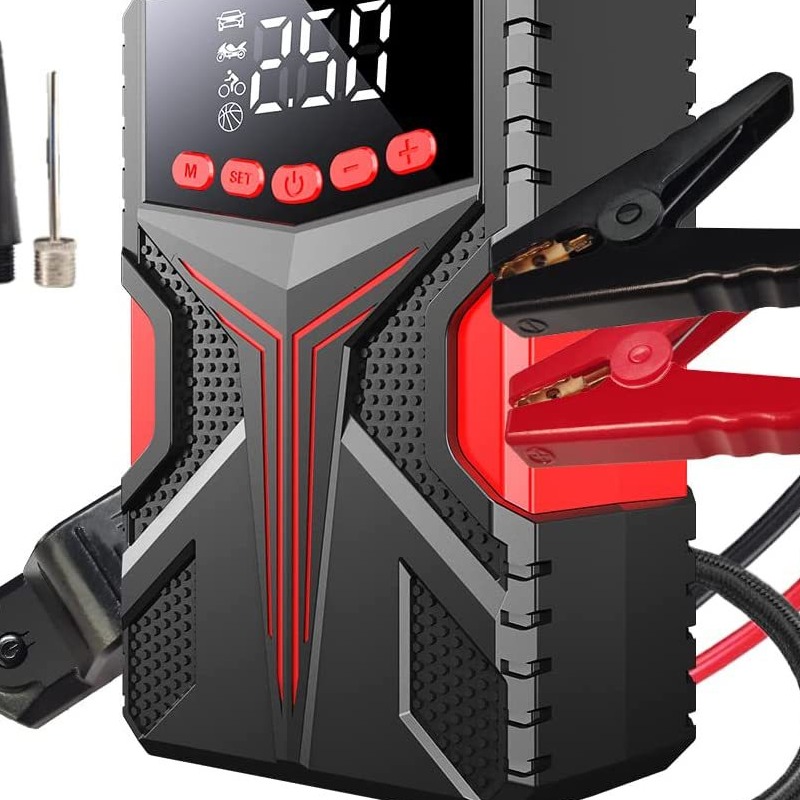 汽车载搭电点火宝备用电瓶应急启动器充电宝电源带打充气泵一体机
