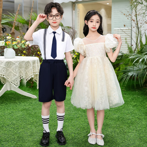 六一儿童演出服夏季幼儿园毕业照班服小学生朗诵合唱比赛表演服装