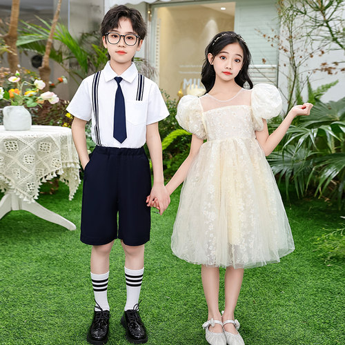 六一儿童演出服夏季幼儿园毕业照班服小学生朗诵合唱比赛表演服装