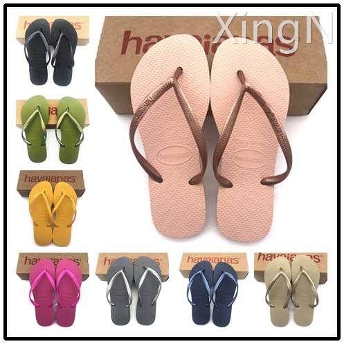 哈瓦那人字拖女havaianas slim夏季外穿细带纯色时尚百搭沙滩防滑