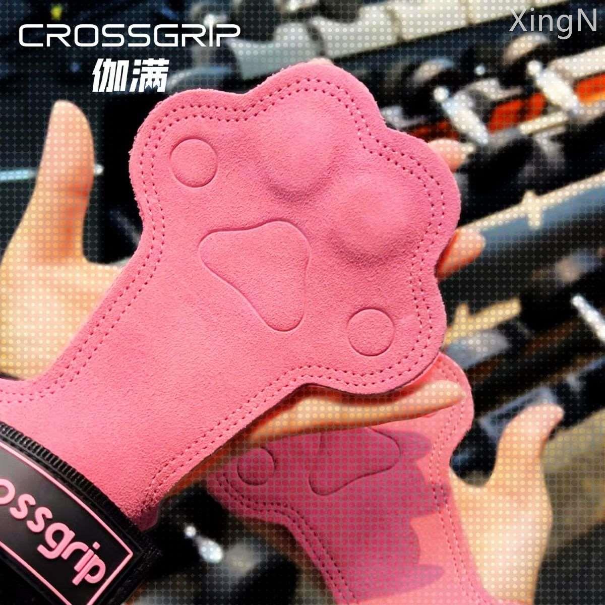 crossgrip伽满猫爪护掌助力带硬拉牛皮手套哑铃杠铃护具健身护腕-封面