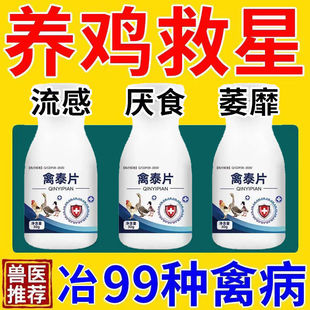 药禽一片鸡鸭鹅感冒拉稀药禽类急救片鸡药大全特效消炎气喘专用