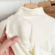 女童半高领德绒打底衫 加厚长袖 t恤中大儿童男童秋冬内搭白色上衣