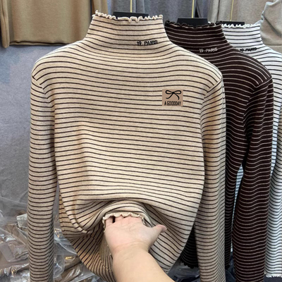 赠运费险儿童加绒木耳边打底衫