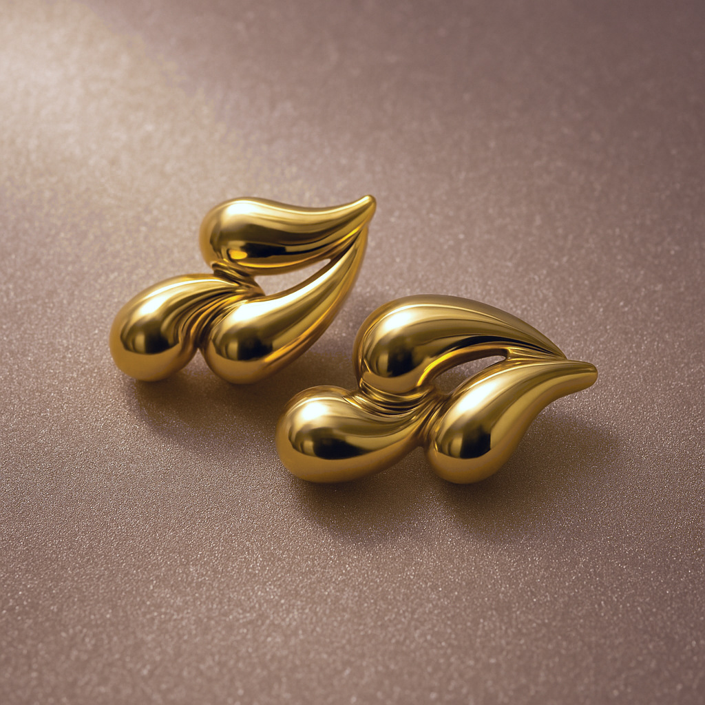 NVOXS欧美时尚个性简约水滴耳环不规则小众百搭气质耳钉