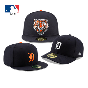 MLB老虎队59FIFTY全封弯檐帽子NEWERA PROFILE全封闭口棒球帽 LOW