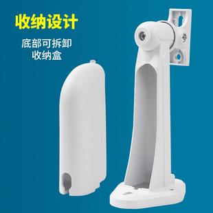 监控支架摄像头壁装底座鸭嘴万向吊装收纳POE电源藏线水平ABS架子