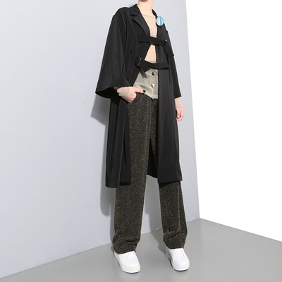 创意设计搭扣秋季新品阔袖单层薄