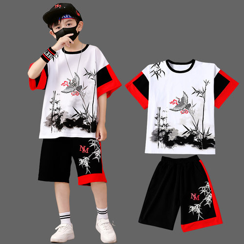 夏装套装纯棉童装衣服国风