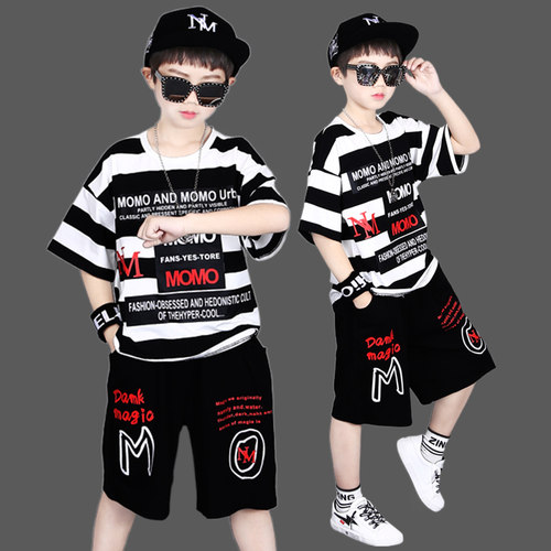 2026新款横条纹T恤衣服帅气夏季