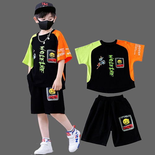 夏季鸳鸯袖帅男孩衣服时髦