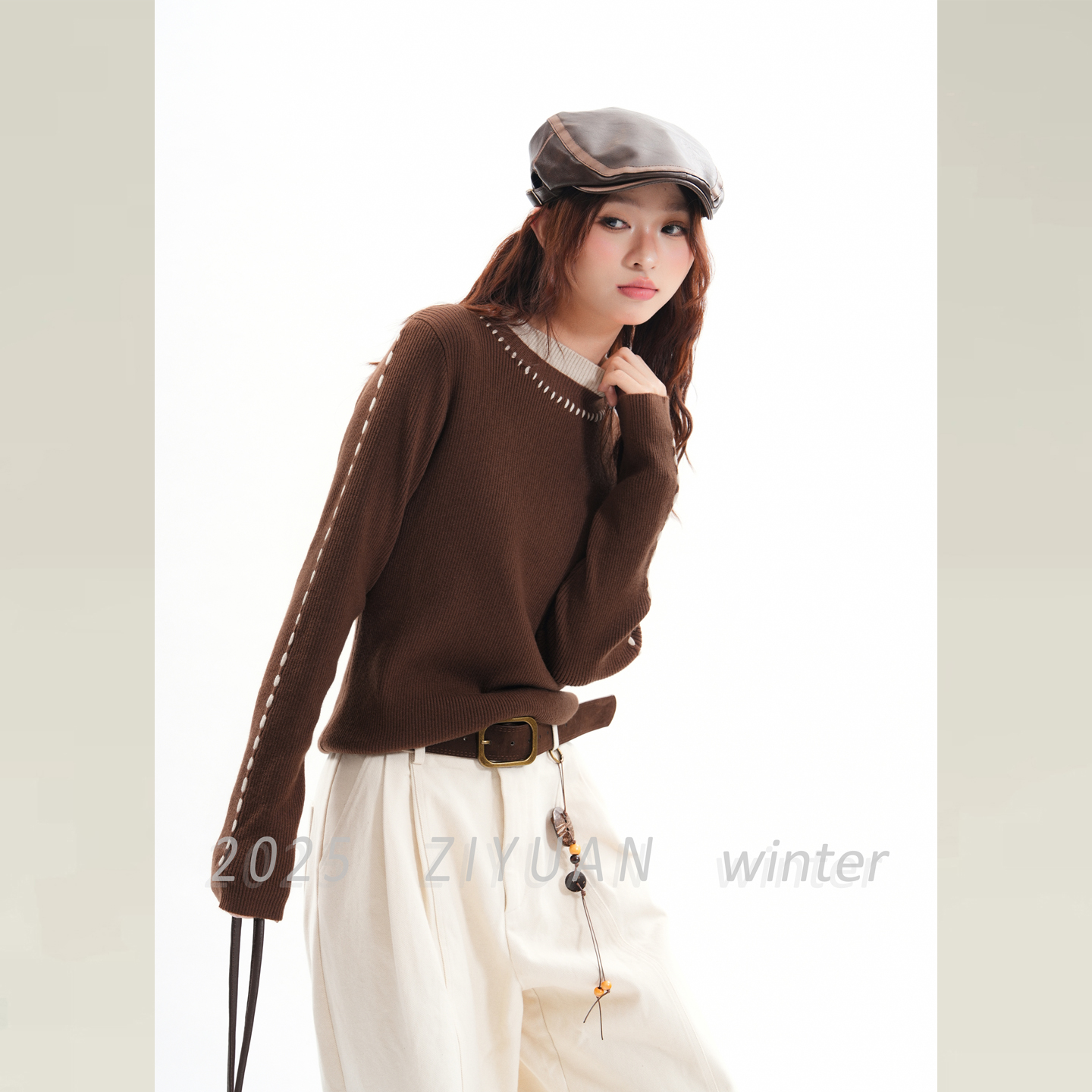 2025秋冬长袖内搭打底针织毛衣女