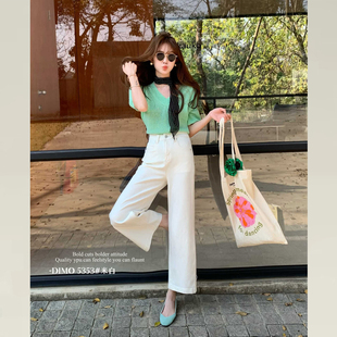 裤 DIMO小个子白色直筒牛仔裤 子5353 型超好看 版 女2026新款 九分裤