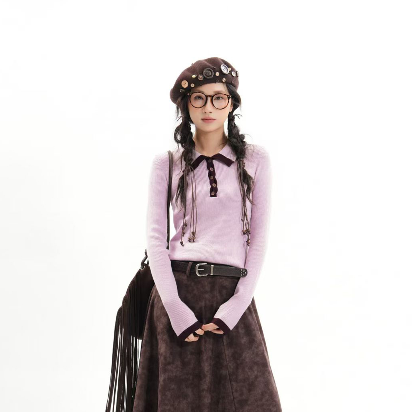 巨好看的早秋韩系穿搭针织毛衣女