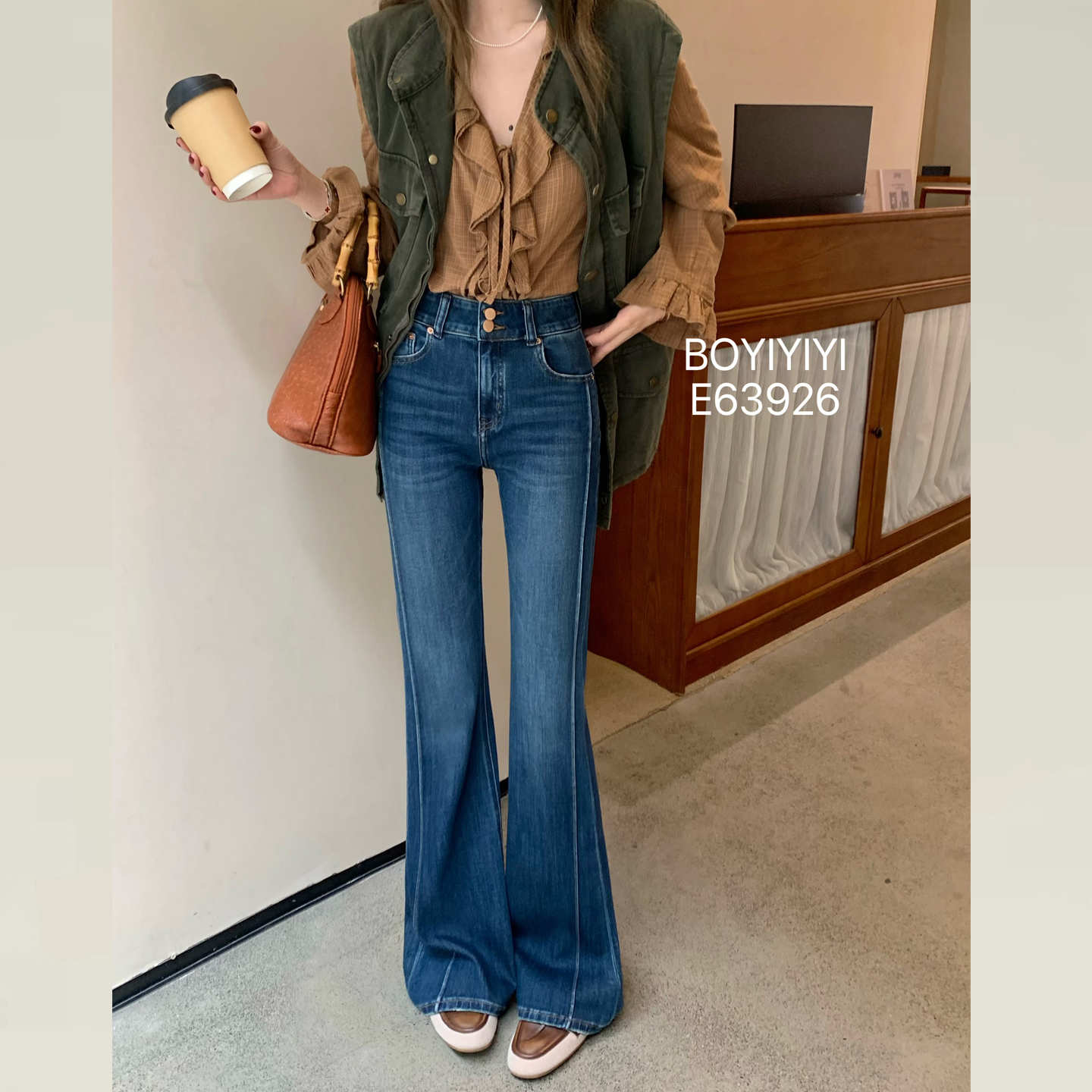 Boyiyiyi版型超好看的微喇牛仔裤