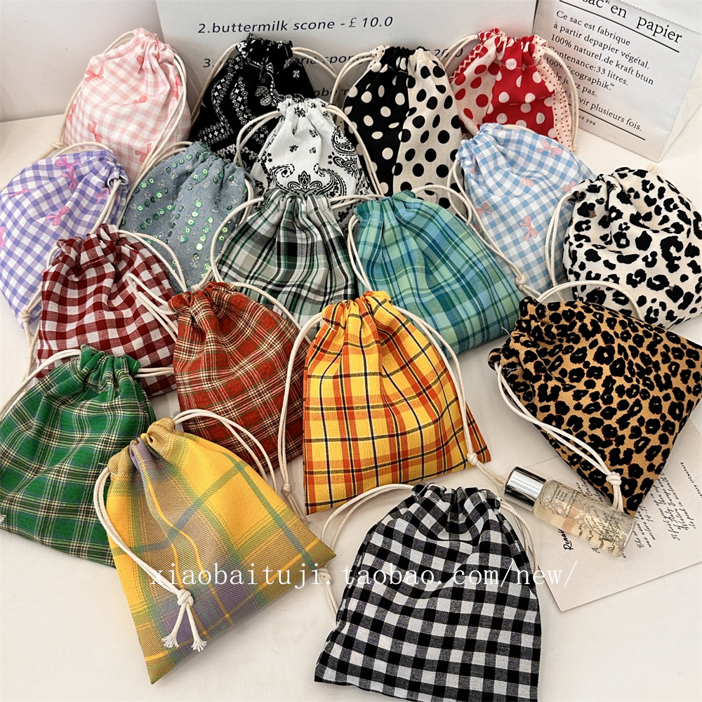 小白兔几 抽绳束口袋女手拎布包杂物袋口红零钱收纳包首饰防尘袋,收纳整理,其他收纳袋,淘宝优惠券,粉丝福利购,淘宝优惠卷