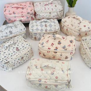 小白兔几 新款卡通化妆包女旅行便携大容量化妆品收纳袋包手提箱