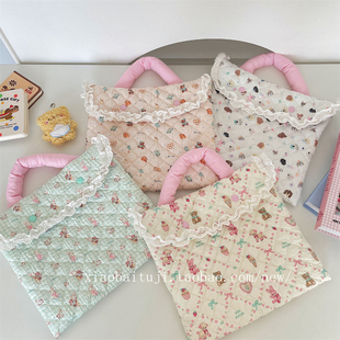 小白兔几 卡通柔软笔记本电脑手提包11寸华为苹果高颜值通勤手提