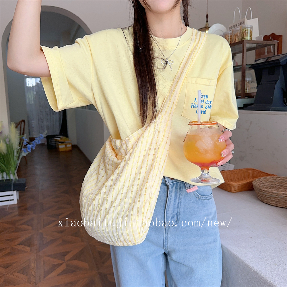 安若木兮单肩腋下包帆布袋