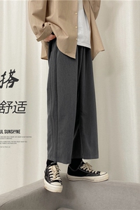 休闲裤ins青年直筒裤男潮流文艺韩版百搭时尚新款长裤子K79/P35图片