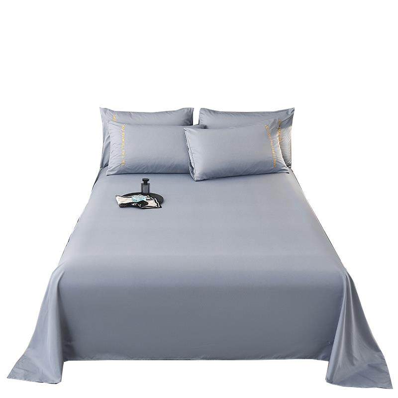 纯色冰丝床单单件单人夏天凉感真丝冰被单枕套三件套学生宿舍夏季