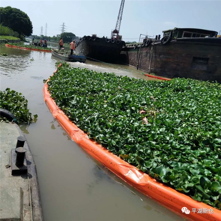 海上PVC围油栏水源地拦污屏港口不透水围隔河道塑料拦污排施工